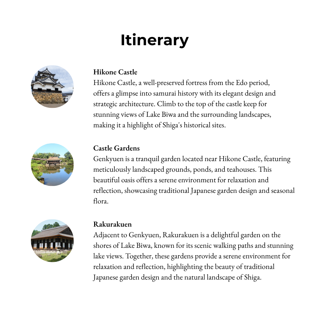 Tours in Shiga - Shiga Castles, Canals and Confections
