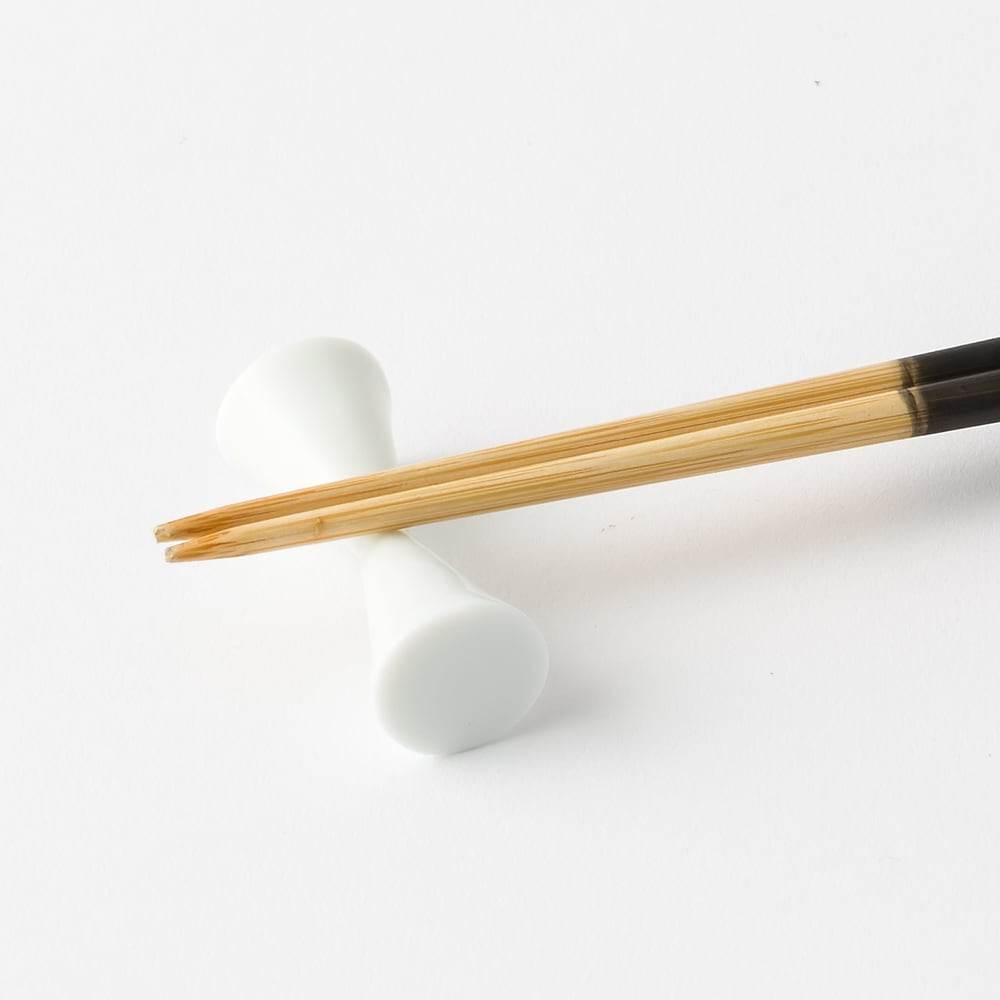 Yamatsu - Frustum chopstick rest (white glaze) - Wecreate Japan