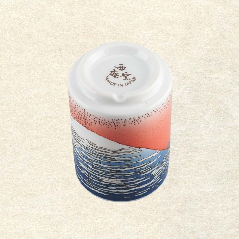 Hokusai Red Fuji - Mino ware